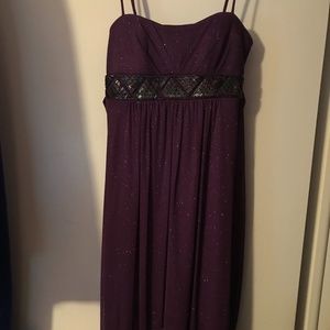 Magenta Sparkle Homecoming/Prom Highlow Dress